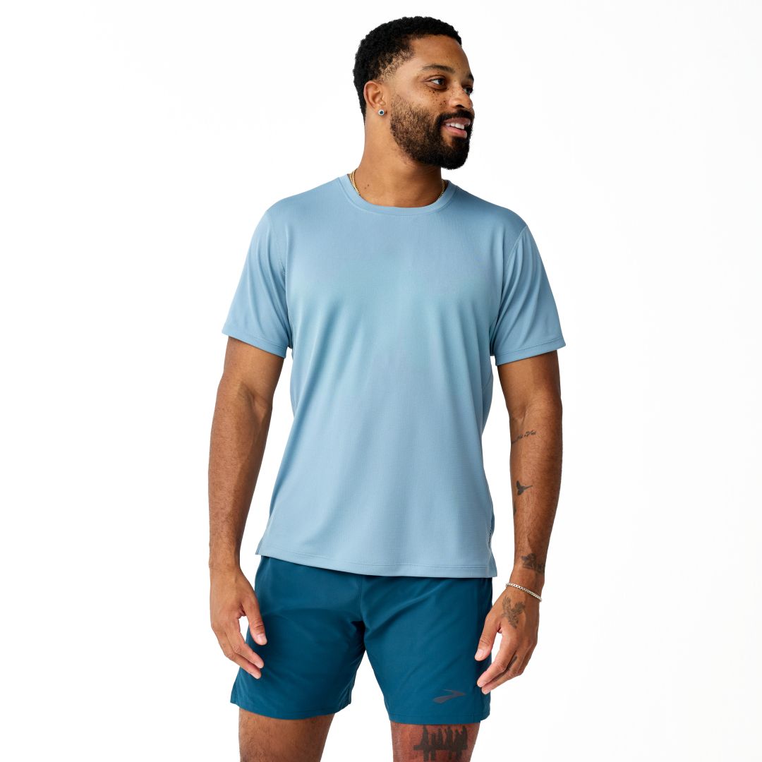 Brooks Dash Short Sleeve Bekleidung Herren blue