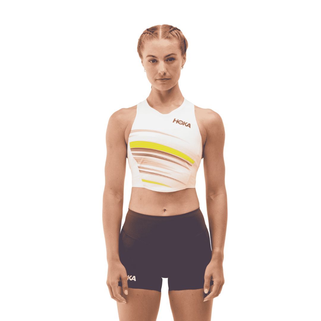 Hoka Race Day Crop Bra Bekleidung Damen multicolored