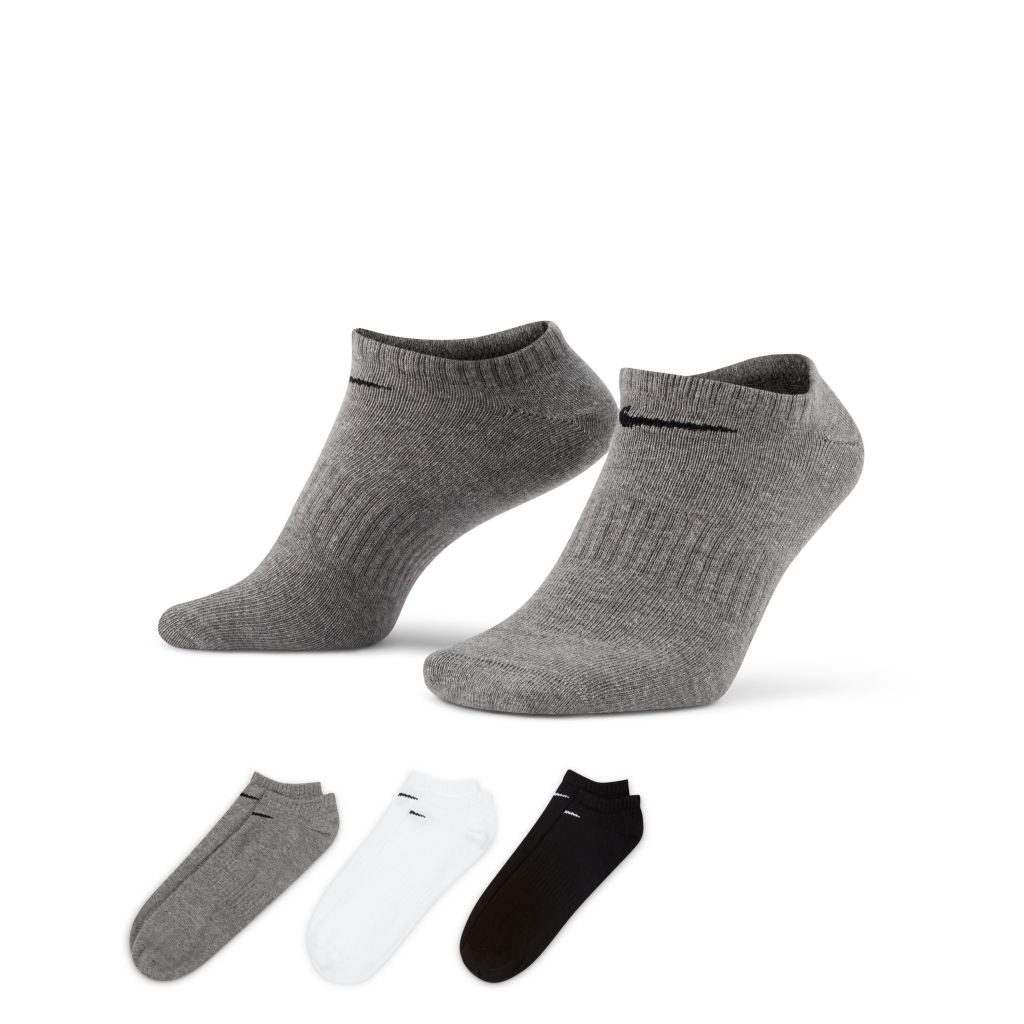 Nike Everyday Lightweight No-Show Training Socks (3 Pairs) Bekleidung Unisex gray